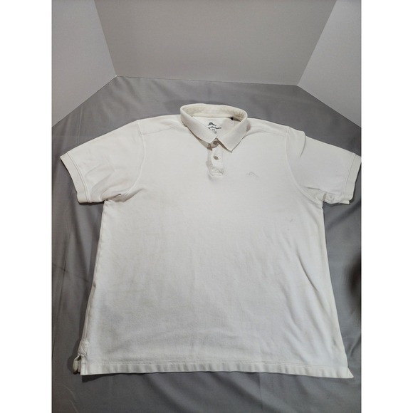 Tommy Bahama Other - Tommy Bahama Mens XL White Pique Short Sleeve Polo‎ Shirt Marlin Logo Casual